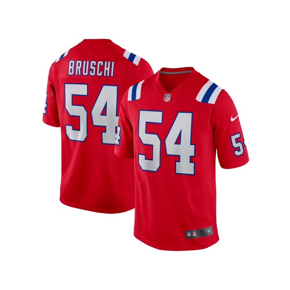Mens New England Patriots Tedy Bruschi Red Retired Player Alternate Game Jersey