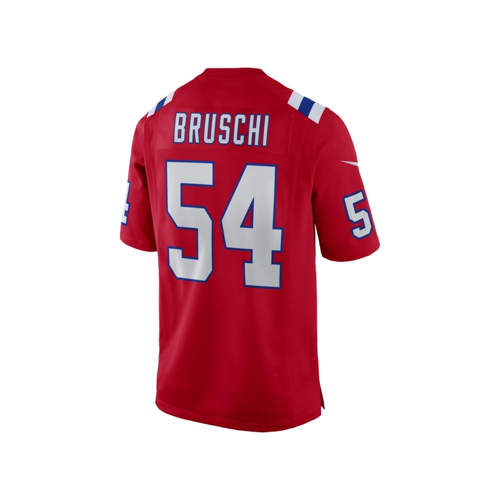 Mens New England Patriots Tedy Bruschi Red Retired Player Alternate Game Jersey