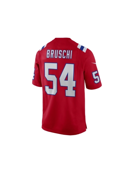 Mens New England Patriots Tedy Bruschi Red Retired Player Alternate Game Jersey