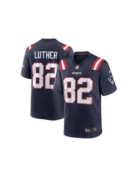 Mens New England Patriots T.J. Luther Navy Team Game Jersey