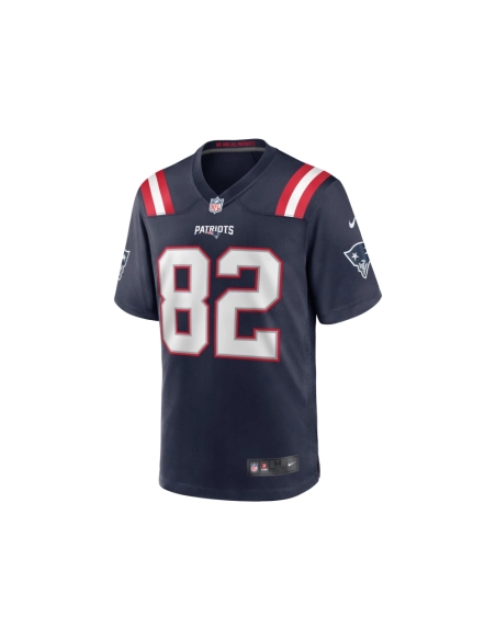 Mens New England Patriots T.J. Luther Navy Team Game Jersey