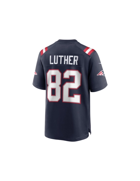 Mens New England Patriots T.J. Luther Navy Team Game Jersey