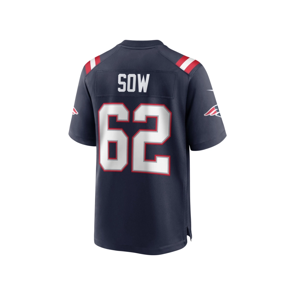 Mens New England Patriots Sidy Sow Navy Team Game Jersey