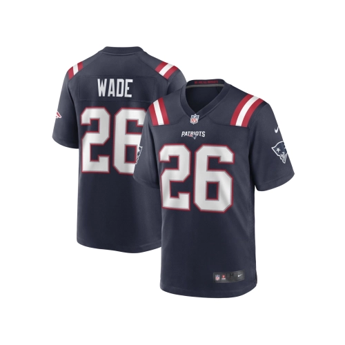 Mens New England Patriots Shaun Wade Navy Game Jersey