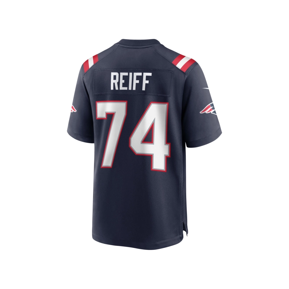 Mens New England Patriots Riley Reiff Navy Game Jersey