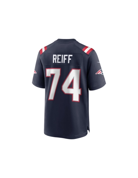 Mens New England Patriots Riley Reiff Navy Game Jersey