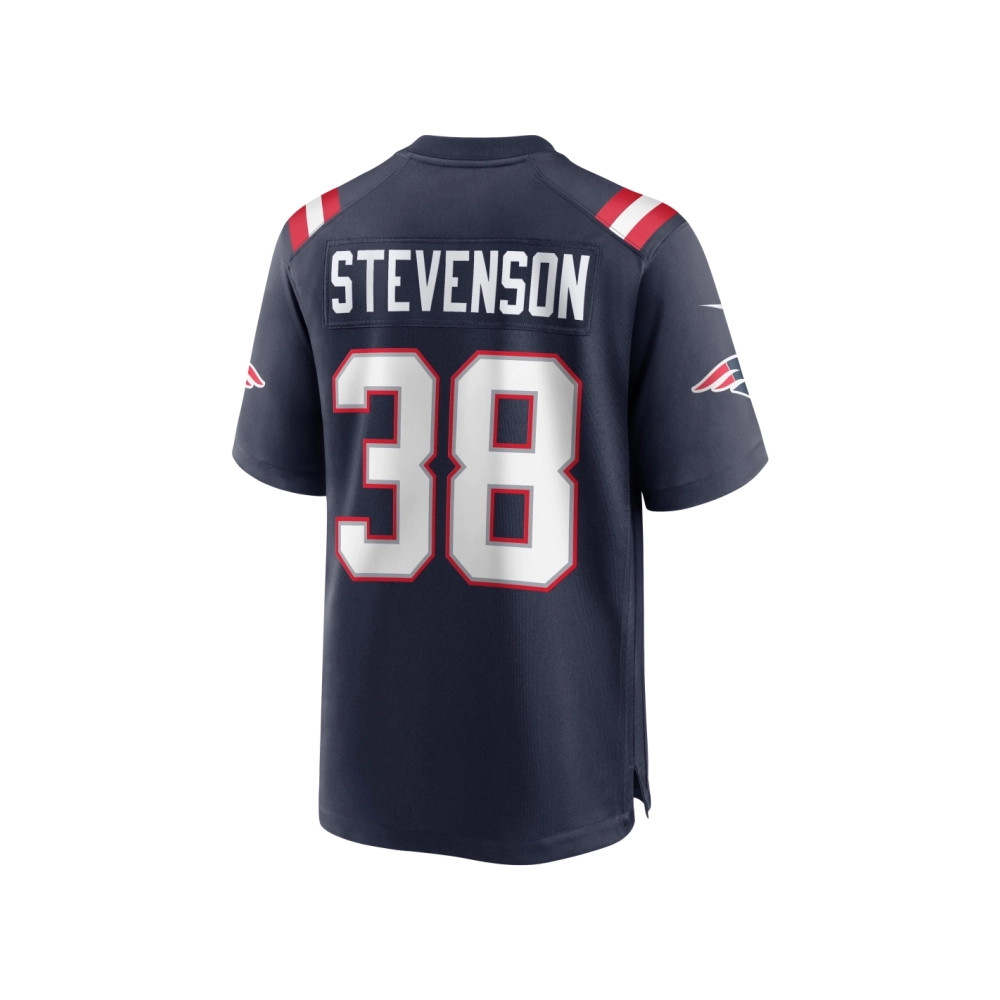 Mens New England Patriots Rhamondre Stevenson Navy Game Jersey