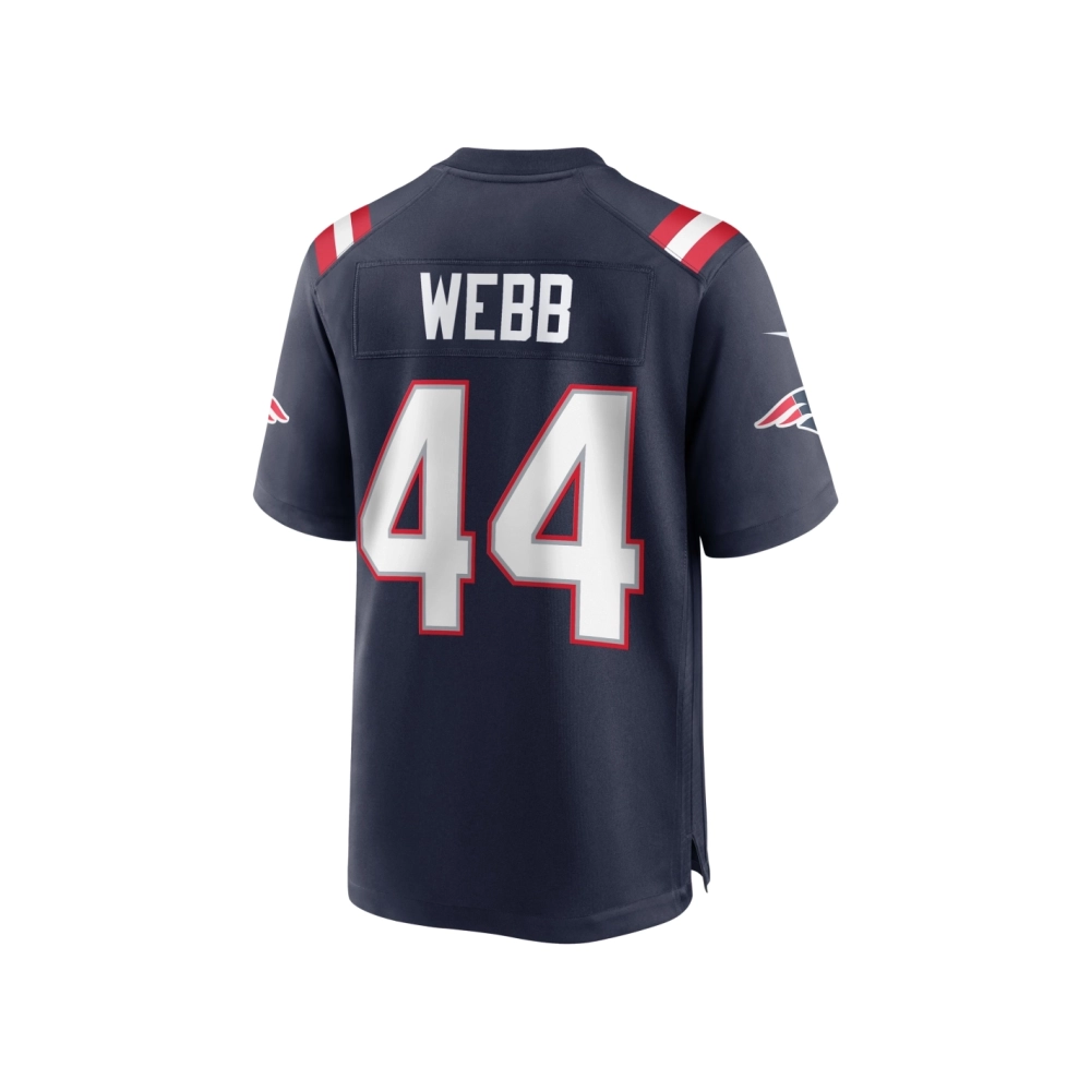 Mens New England Patriots Raleigh Webb Navy Home Game Player Jersey