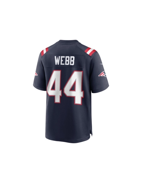 Mens New England Patriots Raleigh Webb Navy Home Game Player Jersey
