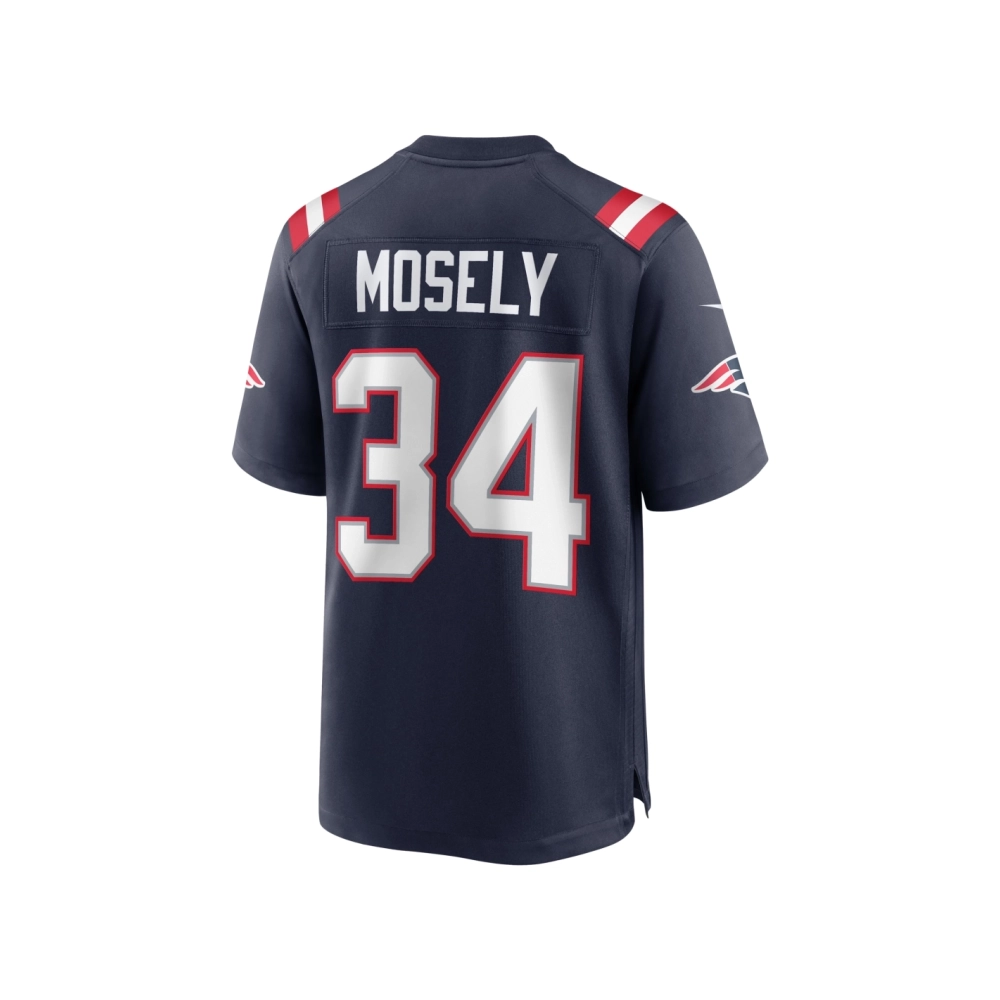 Mens New England Patriots Quandre Mosely Navy Home Game Player Jersey