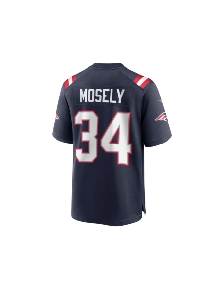 Mens New England Patriots Quandre Mosely Navy Home Game Player Jersey