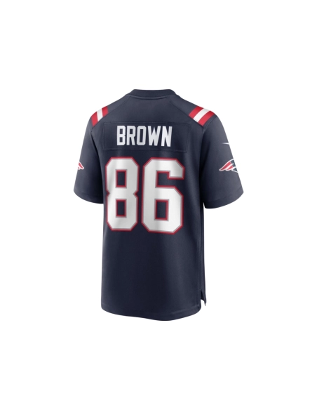 Mens New England Patriots Pharaoh Brown Navy Team Game Jersey