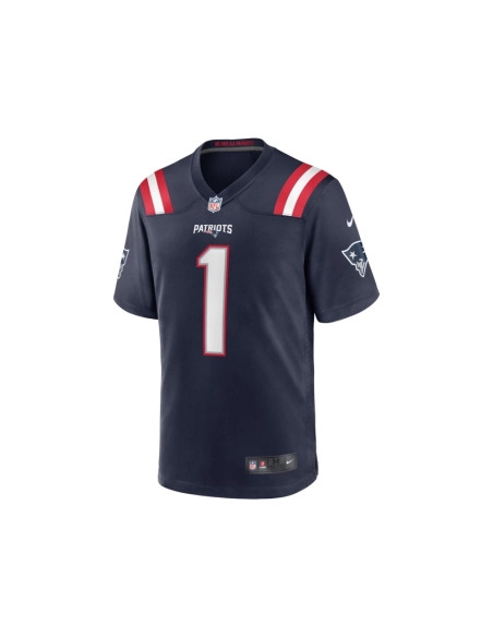 Mens New England Patriots Number 1 Groom Navy Game Jersey