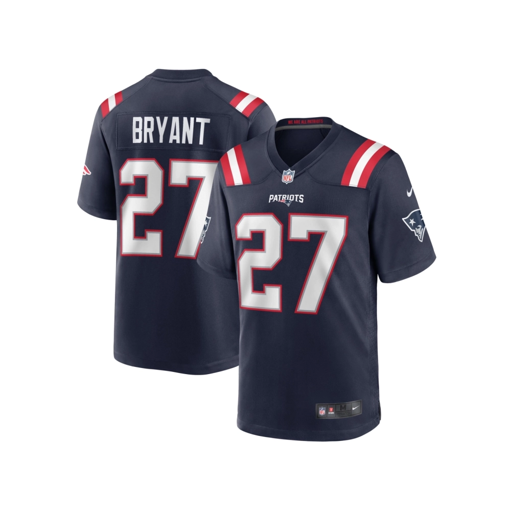 Mens New England Patriots Myles Bryant Navy Game Player Jersey