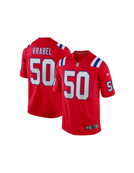 Mens New England Patriots Mike Vrabel Red Retired Player Alternate Game Jersey