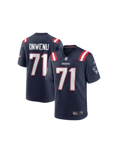 Mens New England Patriots Mike Onwenu Navy Team Game Jersey