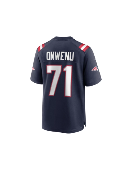 Mens New England Patriots Mike Onwenu Navy Team Game Jersey