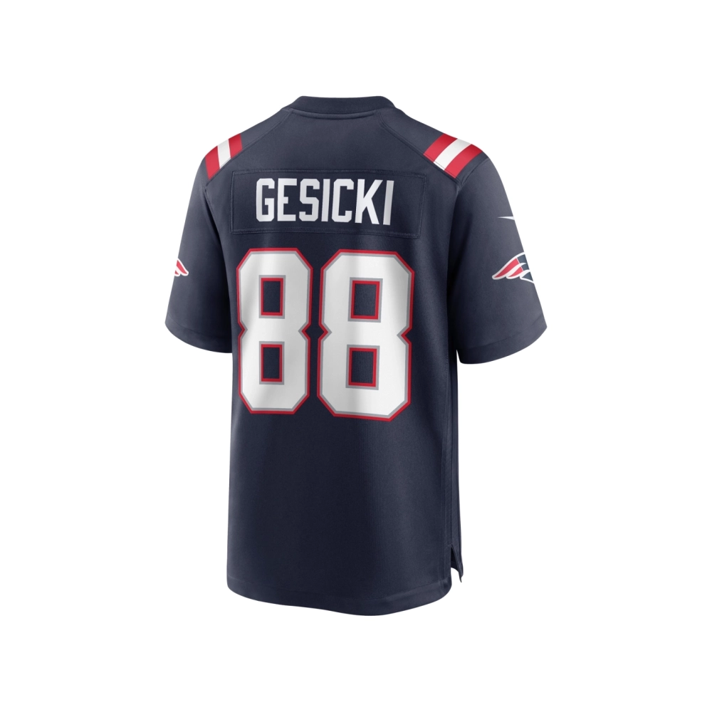 Mens New England Patriots Mike Gesicki Navy Game Jersey