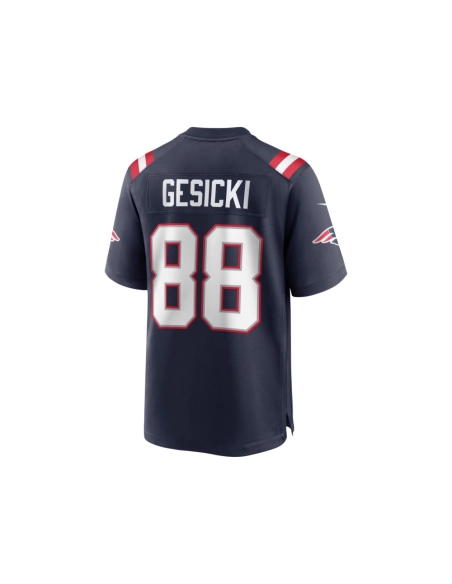 Mens New England Patriots Mike Gesicki Navy Game Jersey