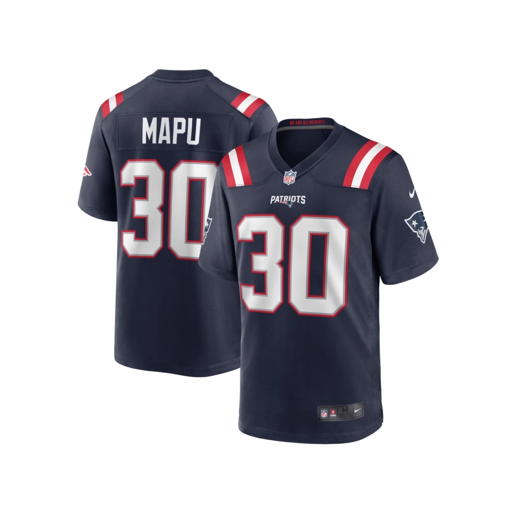 Mens New England Patriots Marte Mapu Navy Team Game Jersey