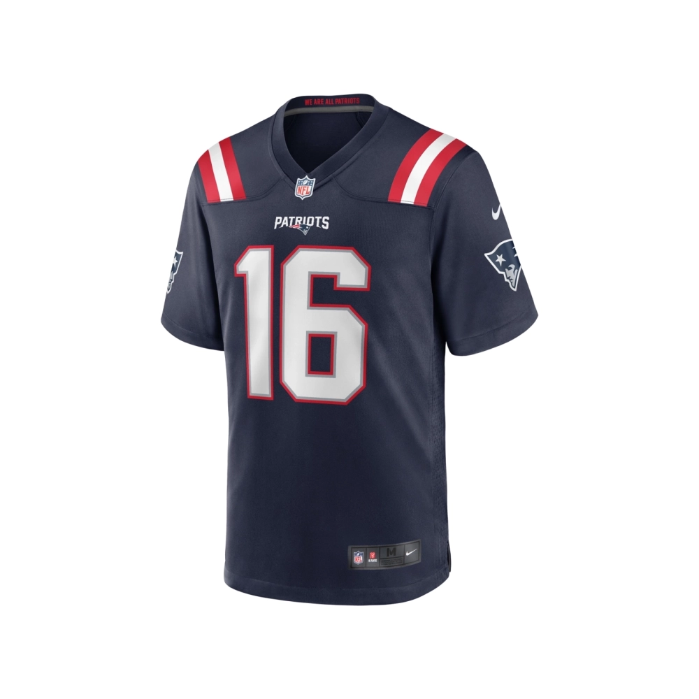 Mens New England Patriots Malik Cunningham Navy Team Game Jersey
