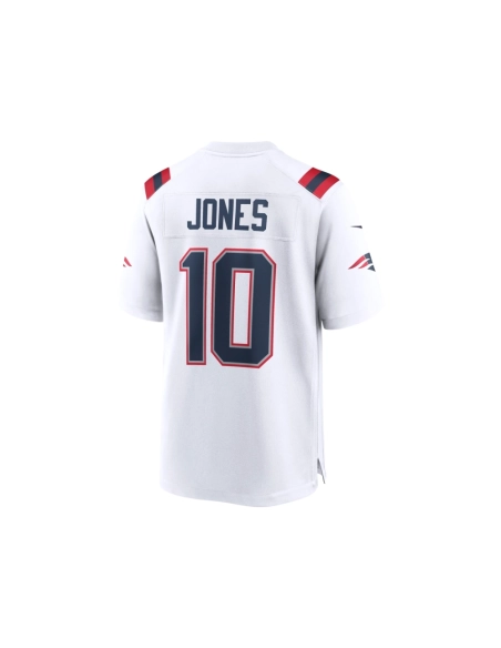 Mens New England Patriots Mac Jones White Player Game Jersey
