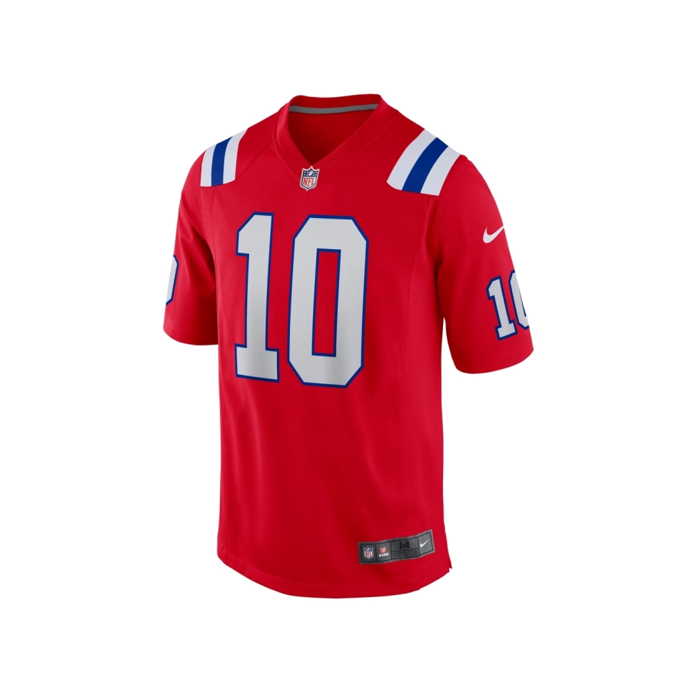Mens New England Patriots Mac Jones Red Game Jersey