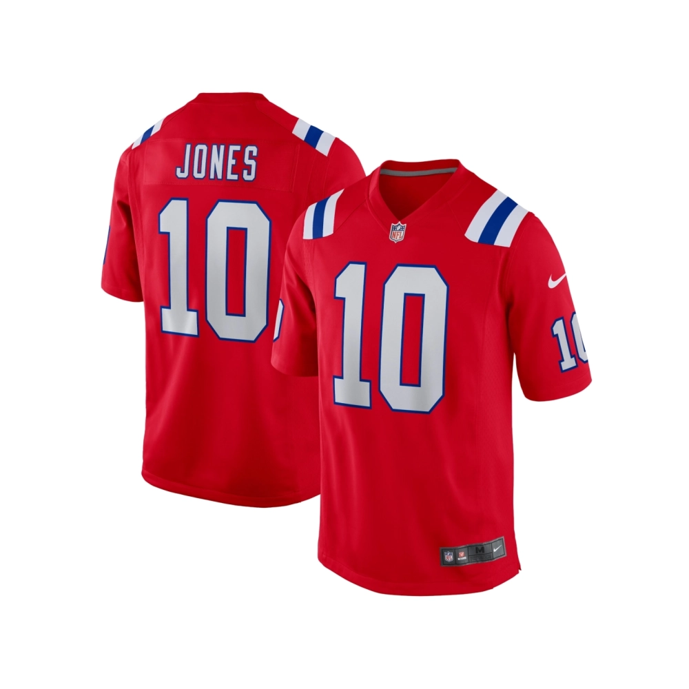 Mens New England Patriots Mac Jones Red Alternate Game Jersey
