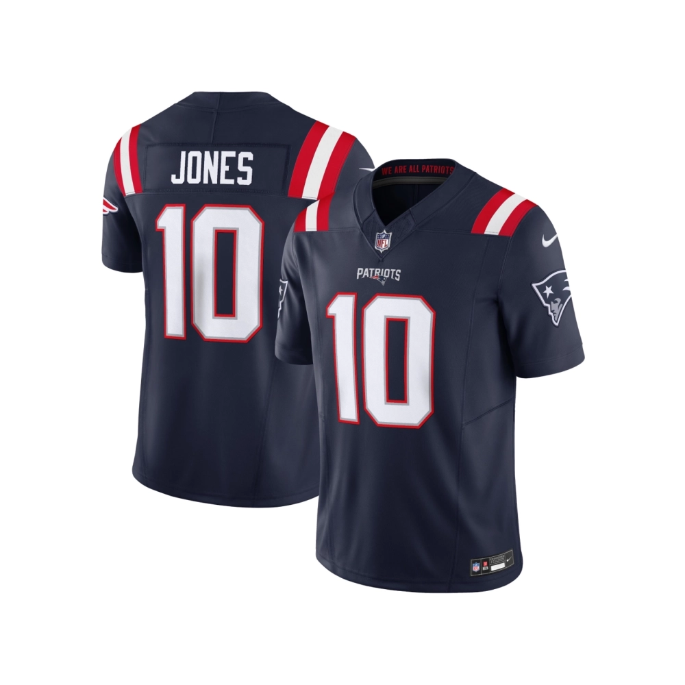 Mens New England Patriots Mac Jones Navy Vapor F.U.S.E. Limited Jersey