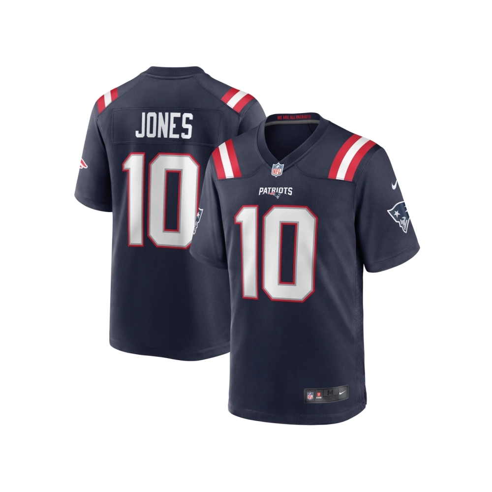 Mens New England Patriots Mac Jones Navy Player Game Jersey