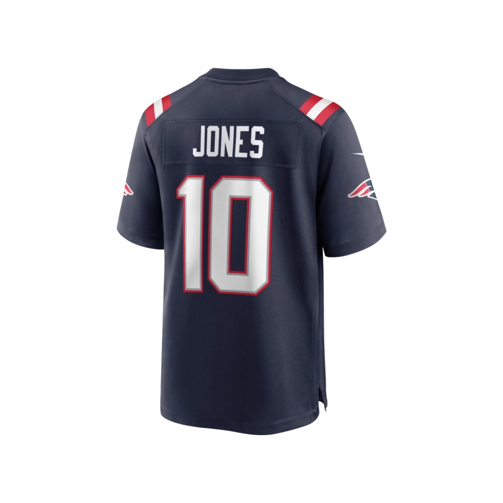 Mens New England Patriots Mac Jones Navy Game Jersey