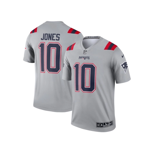 Mens New England Patriots Mac Jones Gray Inverted Legend Jersey