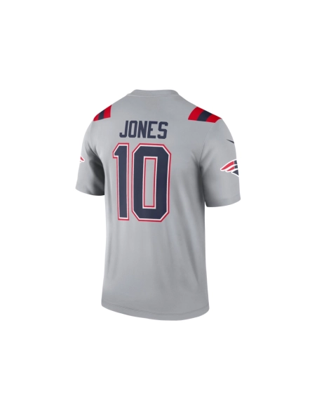 Mens New England Patriots Mac Jones Gray Inverted Legend Jersey