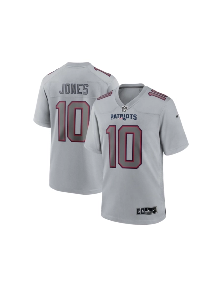 Mens New England Patriots Mac Jones Gray Atmosphere Fashion Game Jersey