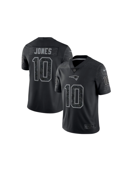 Mens New England Patriots Mac Jones Black RFLCTV Limited Jersey