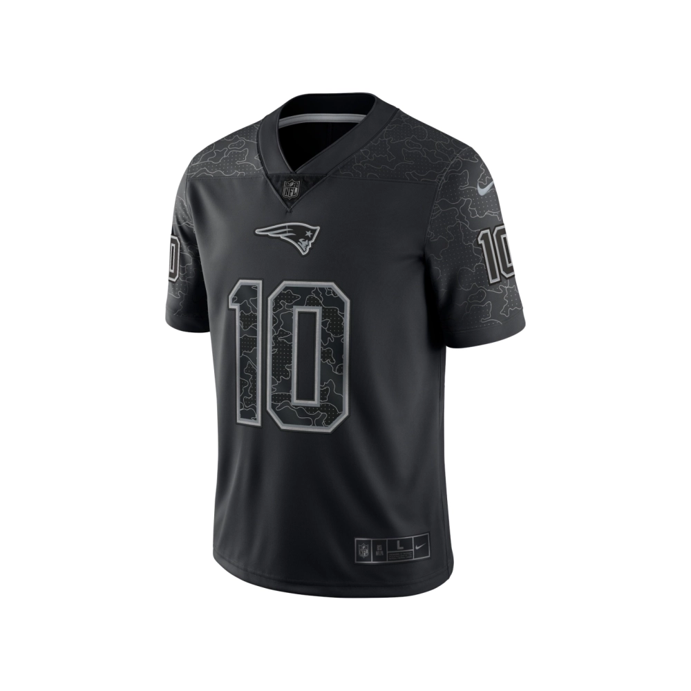 Mens New England Patriots Mac Jones Black RFLCTV Limited Jersey