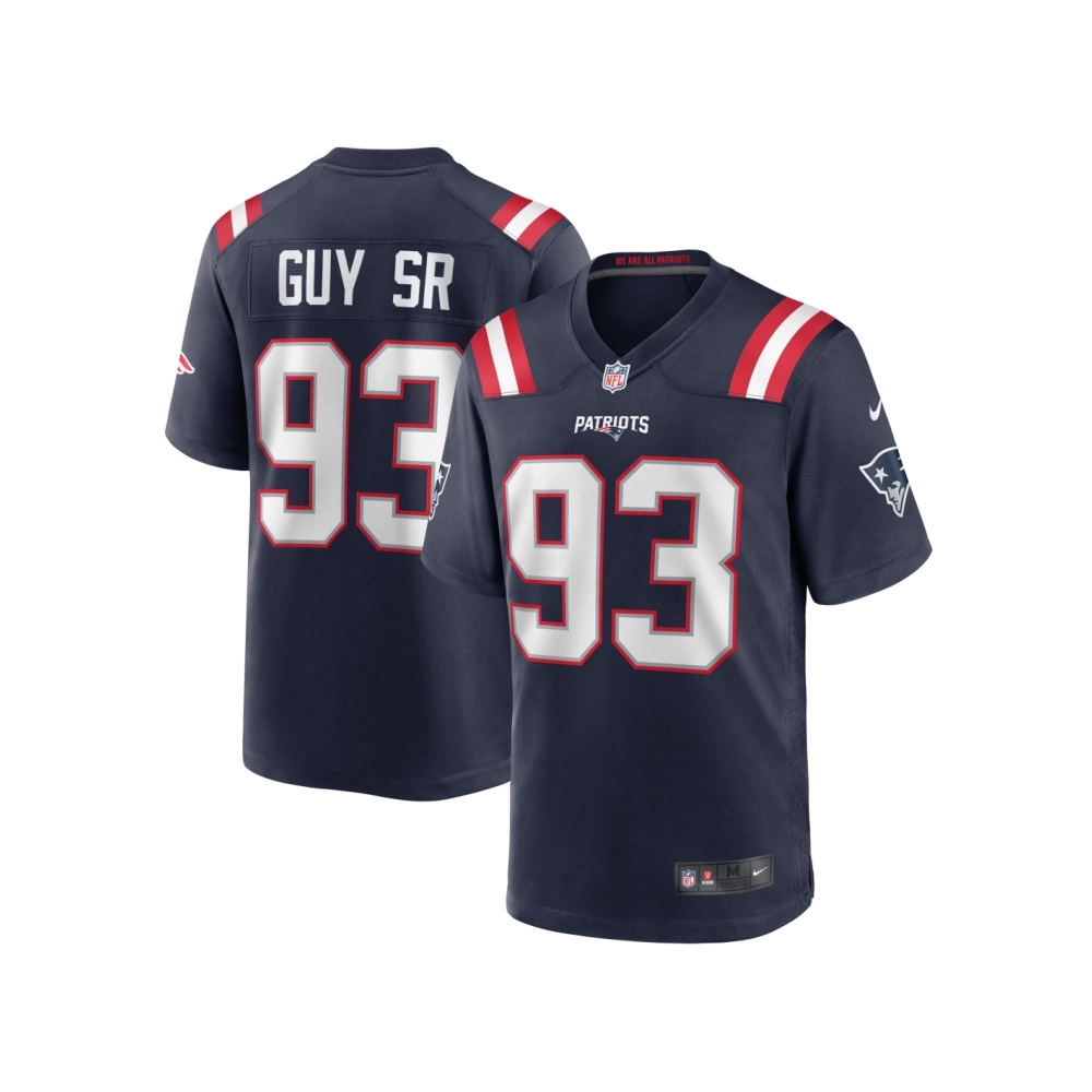 Mens New England Patriots Lawrence Guy Navy Team Game Jersey