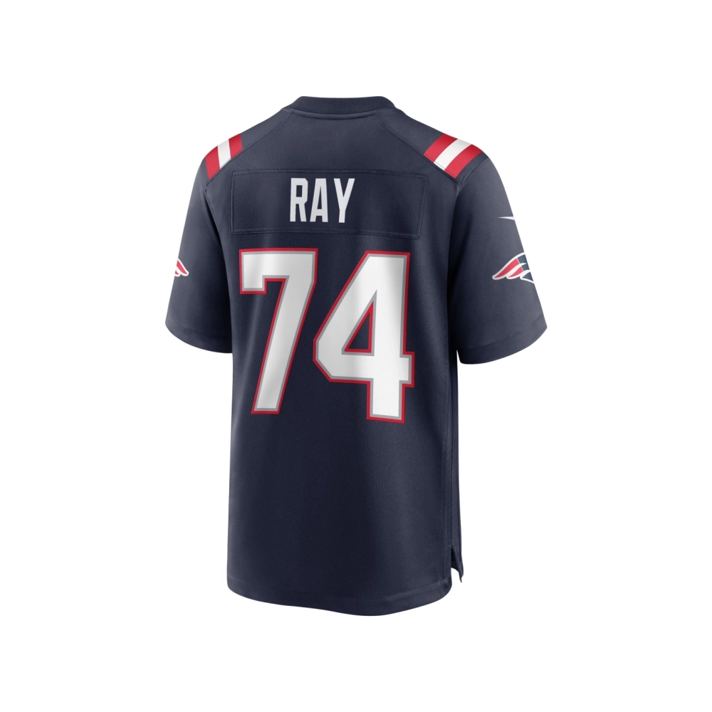 Mens New England Patriots LaBryan Ray Navy Game Player Jersey