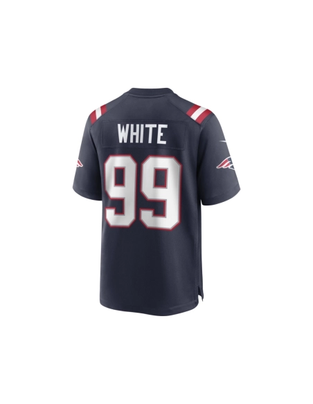 Mens New England Patriots Keion White Navy 2023 NFL Draft Pick Game Jersey