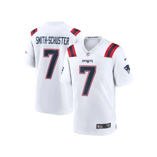 Mens New England Patriots JuJu Smith-Schuster White Game Player Jersey