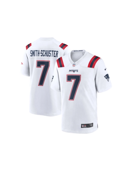 Mens New England Patriots JuJu Smith-Schuster White Game Player Jersey