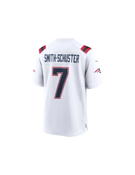 Mens New England Patriots JuJu Smith-Schuster White Game Player Jersey
