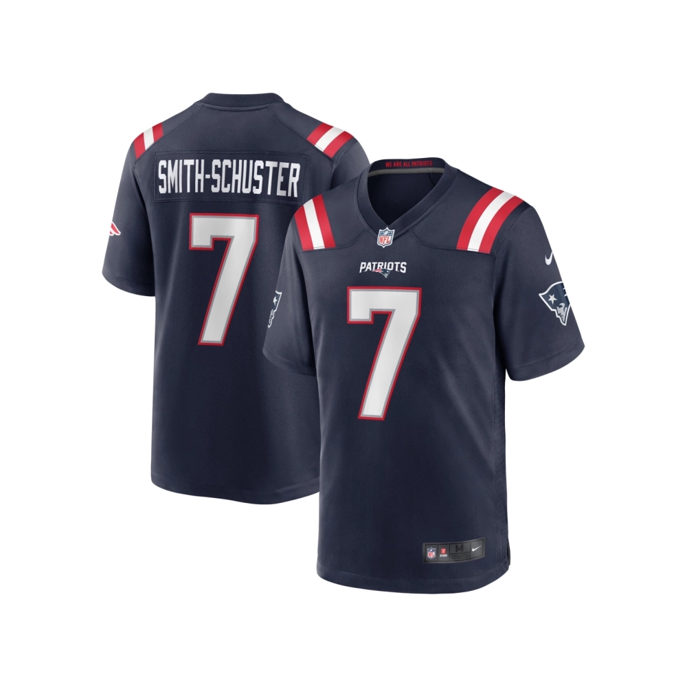 Mens New England Patriots JuJu Smith-Schuster Navy Game Player Jersey