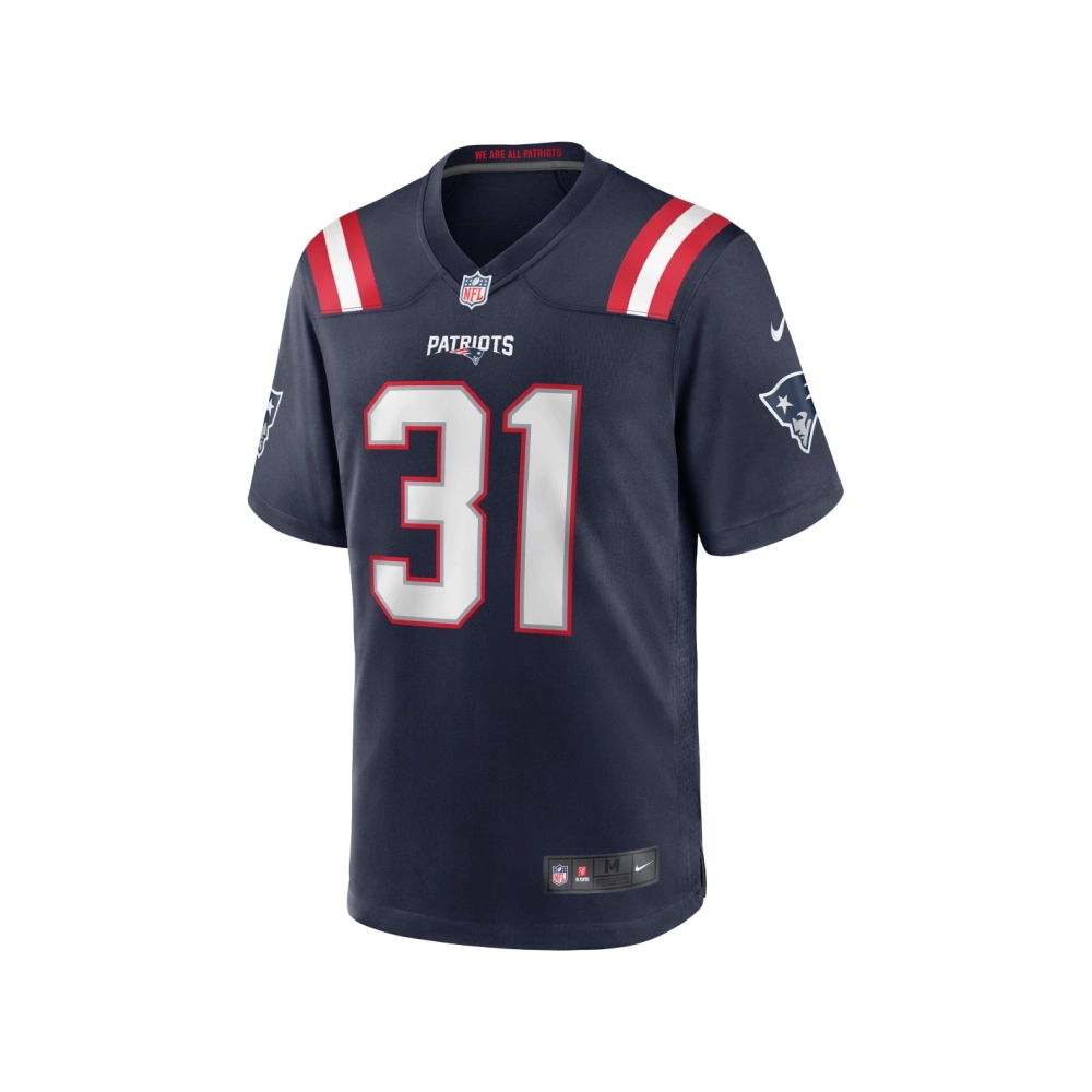 Mens New England Patriots Jonathan Jones Navy Game Jersey