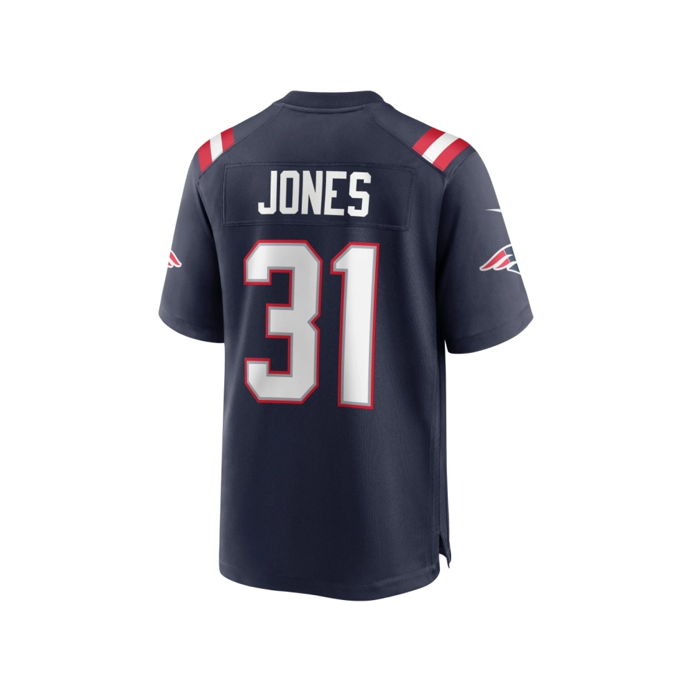 Mens New England Patriots Jonathan Jones Navy Game Jersey