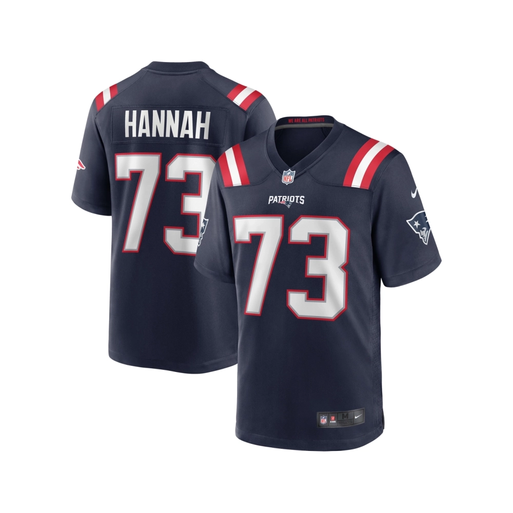 Mens New England Patriots John Hannah Navy Game Retired Player Jersey