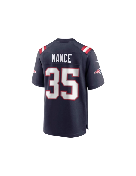 Mens New England Patriots Jim Nance Navy Retired Player Jersey
