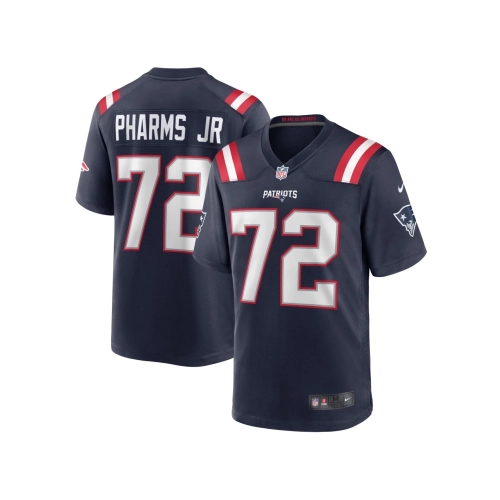 Mens New England Patriots Jeremiah Pharms Jr. Navy Game Player Jersey