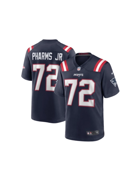 Mens New England Patriots Jeremiah Pharms Jr. Navy Game Player Jersey