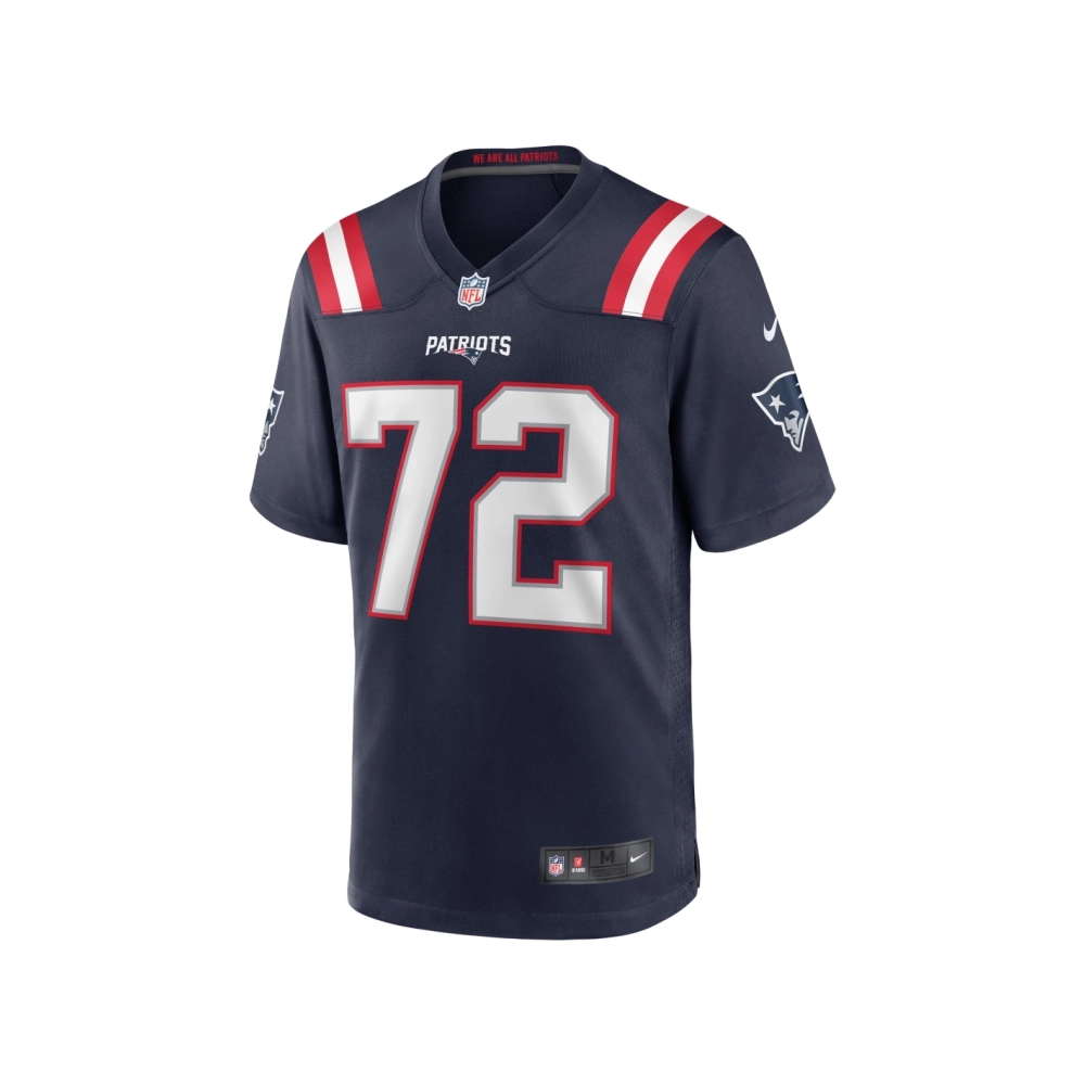 Mens New England Patriots Jeremiah Pharms Jr. Navy Game Player Jersey